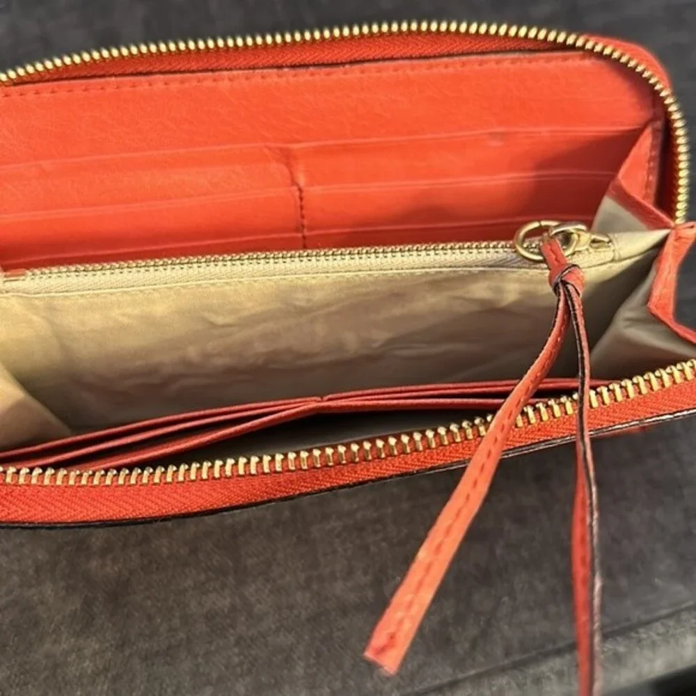 Authentic Chloe, Metallic Copper Zippy Long Wallet 7in x 4in